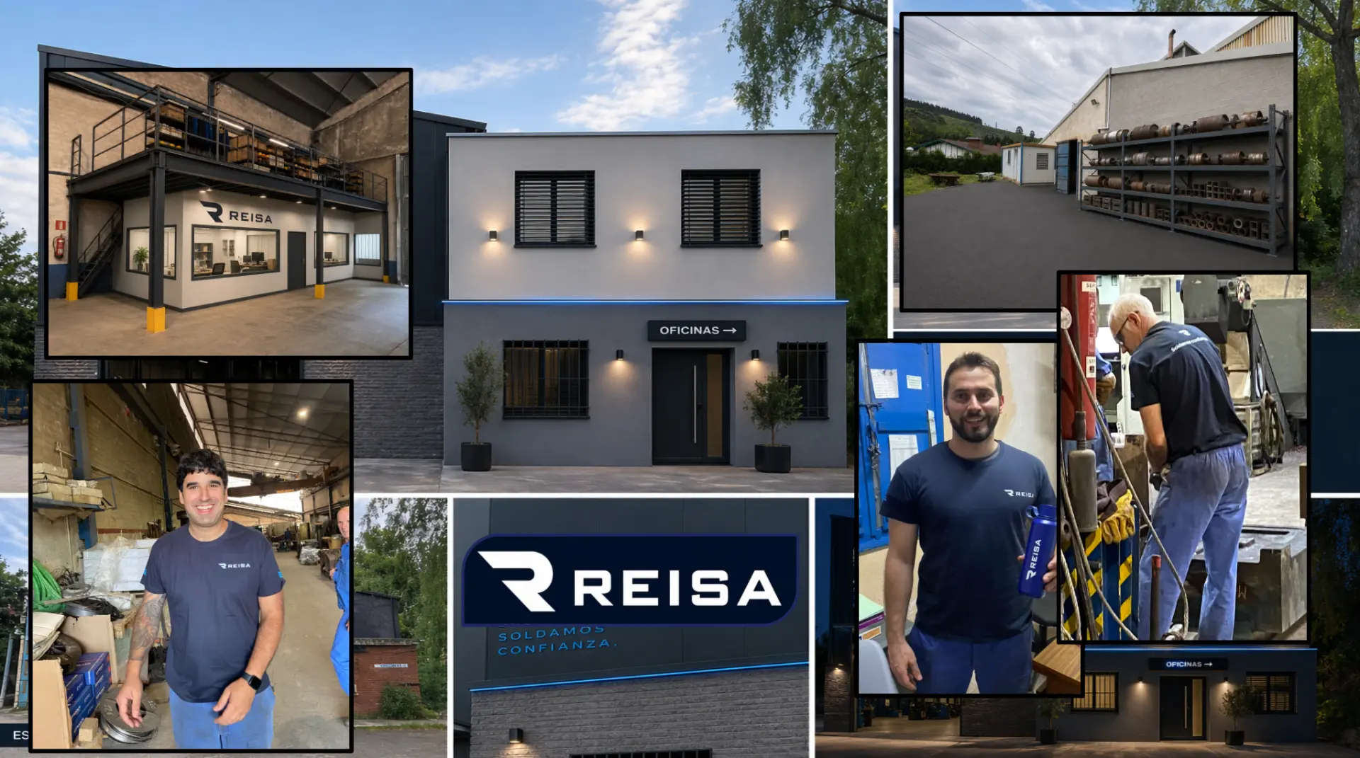 El equipo de REISA en sus instalaciones de Sopela